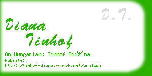 diana tinhof business card